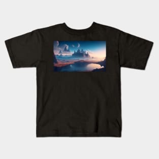 Natural landscape on another planet Kids T-Shirt